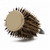 GOLD CERAMIC HEAT RESISTANT ROUND BARREL HAIR BRUSH WITH NYLON BOAR BRISTLE 
