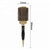 GOLD CERAMIC HEAT RESISTANT ROUND BARREL HAIR BRUSH WITH NYLON BOAR BRISTLE 