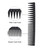 2 piece wide tooth detangling anti-static comb set
