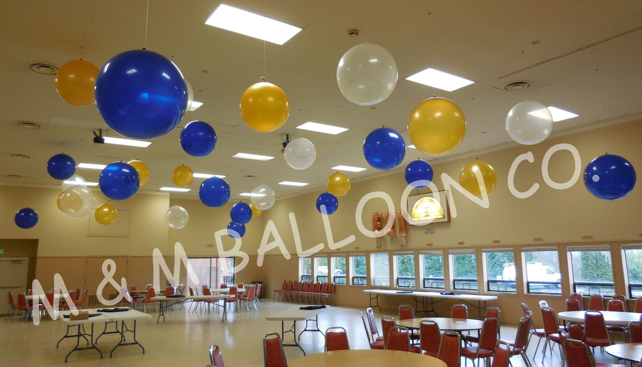 36 inch Air-filled Hanging Balloons - M & M Balloon Co. of Seattle