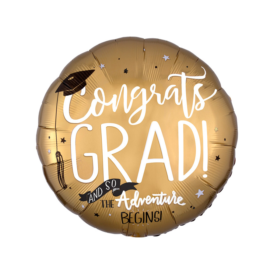 Grad The Adventure Begins - M & M Balloon Co. of Seattle