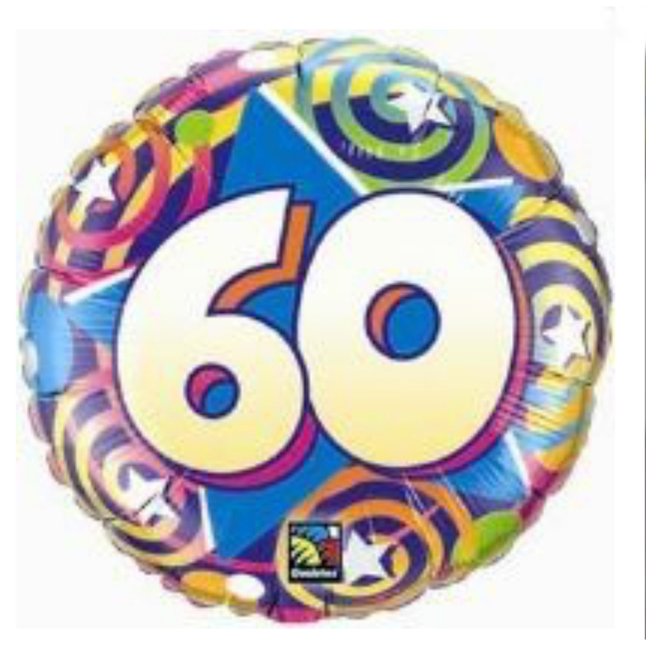 60 Stars & Swirls Birthday Bouquet - M & M Balloon Co. of Seattle