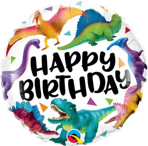Amscin Happy Birthday Dinosaurier Folienballon – Bunte Partydekoration Für Kindergeburtstage