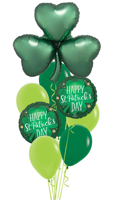 St. Patrick's Day Satin Emerald Shamrocks Bouquet
