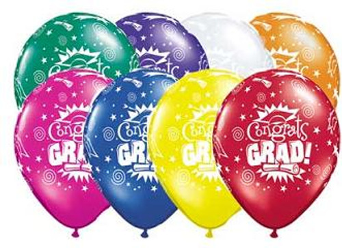 Grad Congrats! Latex 11 inch Assortment