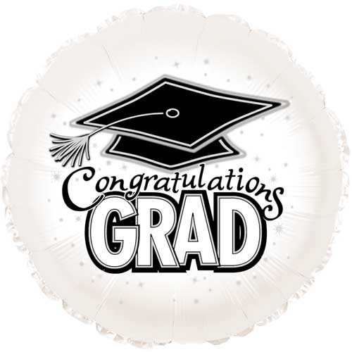 Congrats Grad! White