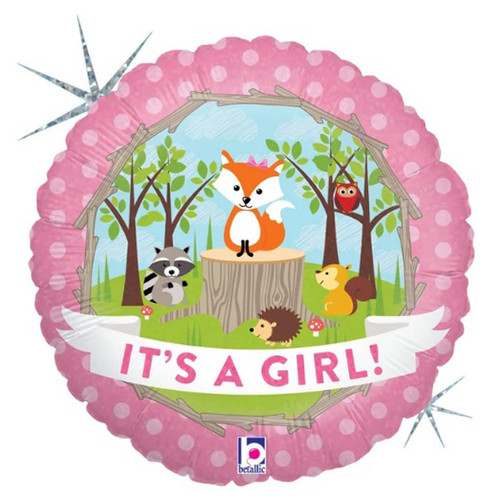 Baby Girl Woodland Creatures Round