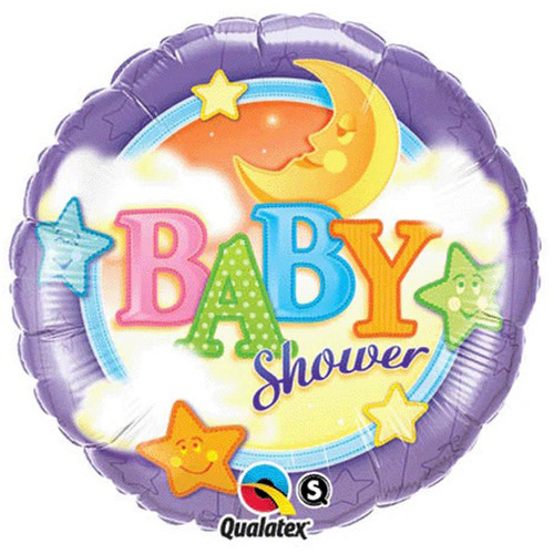 Baby Shower Moon & Stars Round
