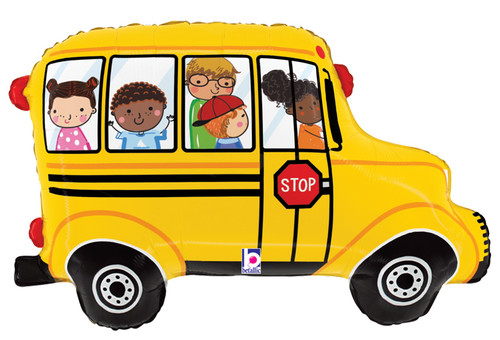 School Bus with Children Shape