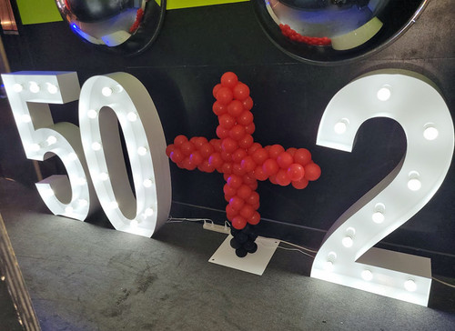 Lighted Number Marquee 50 + 2
