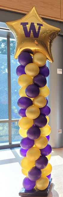 Graduation Column with Vinyl School Logo