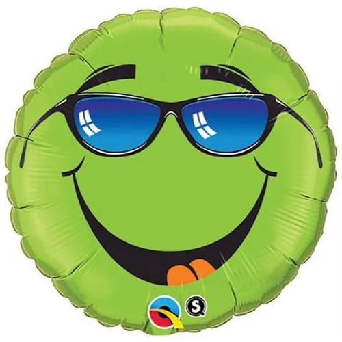 Smiley with Sunglasses Green
