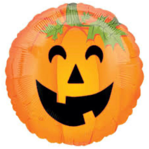 Halloween Smiley Pumpkin Round