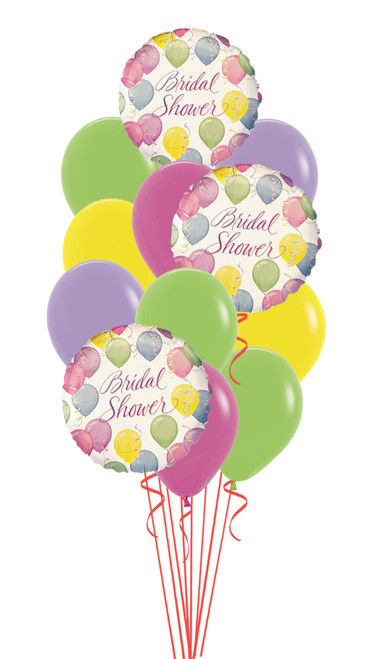 Bridal Shower Balloons and Streamers Bouquet