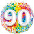 90th Birthday Rainbow Confetti Bouquet