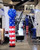 Patriotic Red, White & Blue Spiral Flag Columns