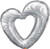 Open Heart Silver Marble