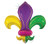 Mardi Gras Colorful Fleur De Lis Shape