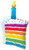 Rainbow Cake & Candle Shape