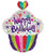 Happy Birthday Starburst Sprinkles Cupcake Shape 