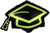 Graduation Neon Cap Shape