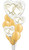 Two Intertwined Gold Hearts Bouquet
