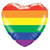 Rainbow Stripe Heart