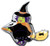Halloween Witch on a Broom Shape