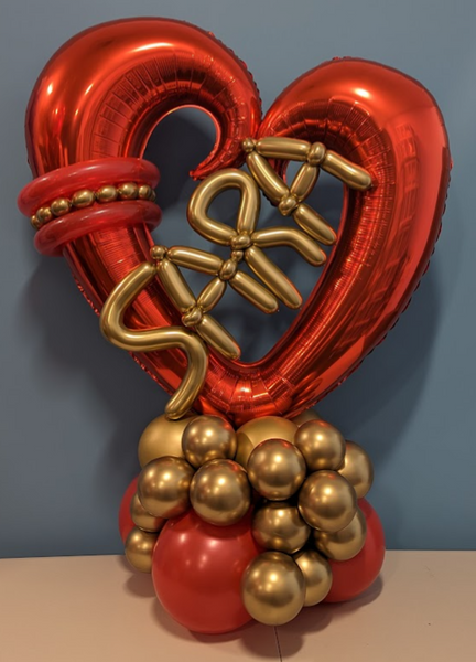 Valentine Open Heart with Name