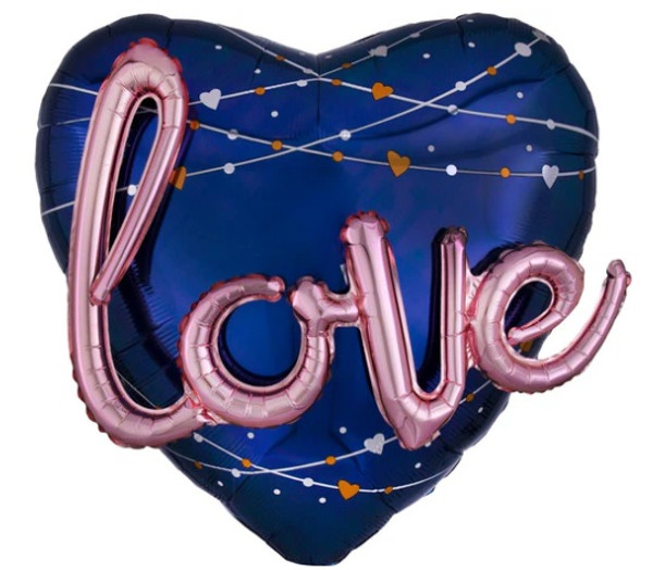 Navy Love Multi-Balloon Jumbo Shape
