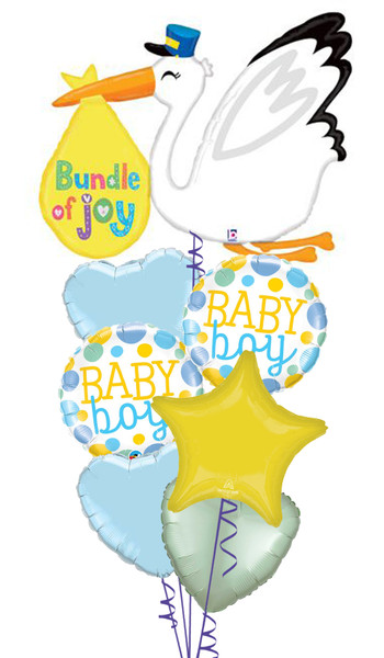 Baby Boy Bundle of Joy Stork Bouquet 