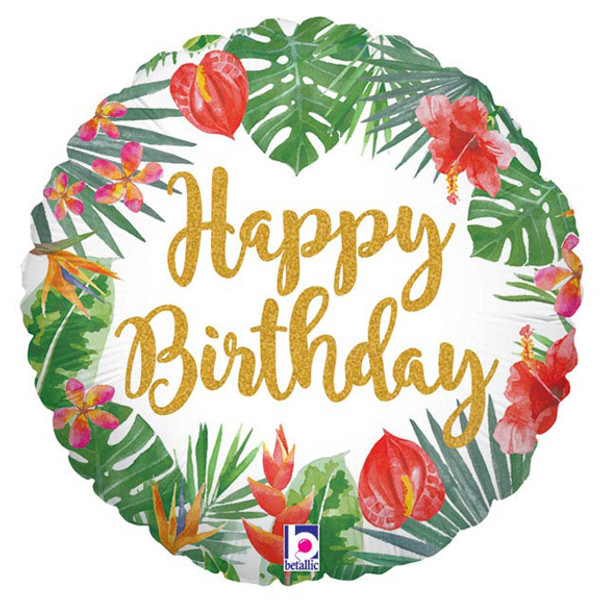 Happy Birthday Tropical Round