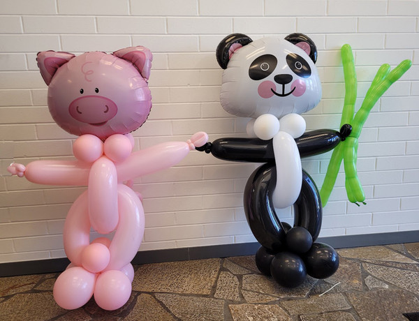Pig & Panda Sculptures