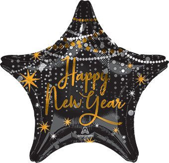 Happy New Year Midnight Hour Star