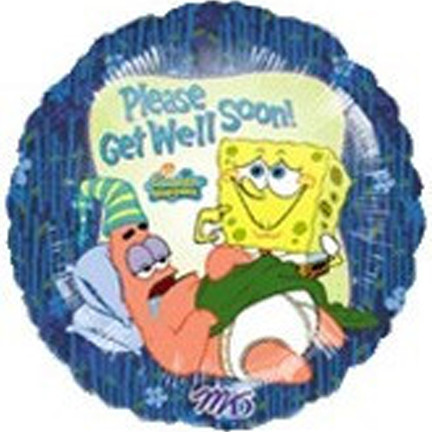 Get Well Sponge Bob Round