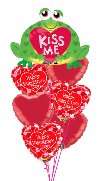 Valentine Kiss Me Frog Bouquet