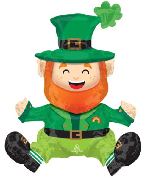 St. Patrick's Day Air-filled Sitting Lucky Leprechaun Shape