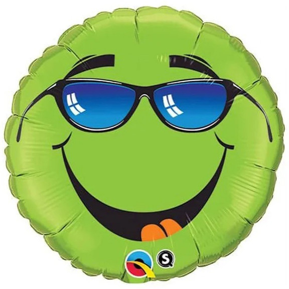 Smiley with Sunglasses Green