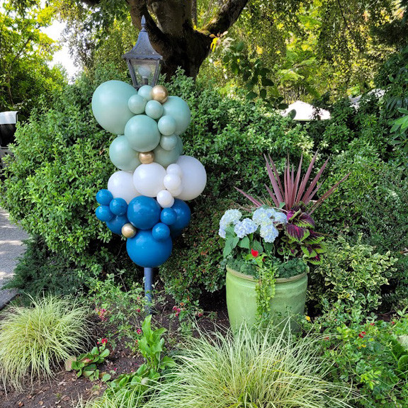 Organic Garland on Lamppost