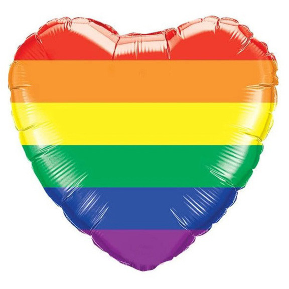 Rainbow Stripe Heart