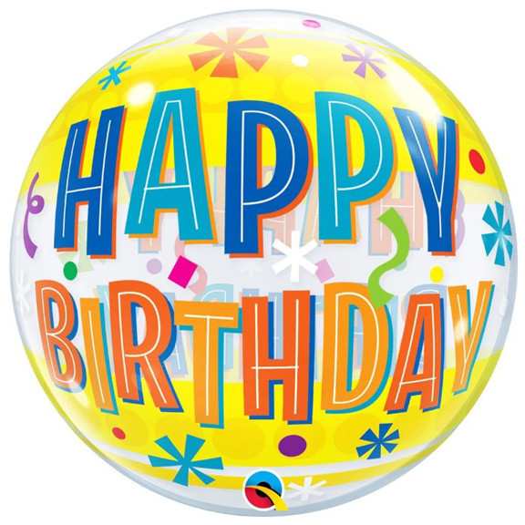 Happy Birthday Fun & Yellow Bands Bubble