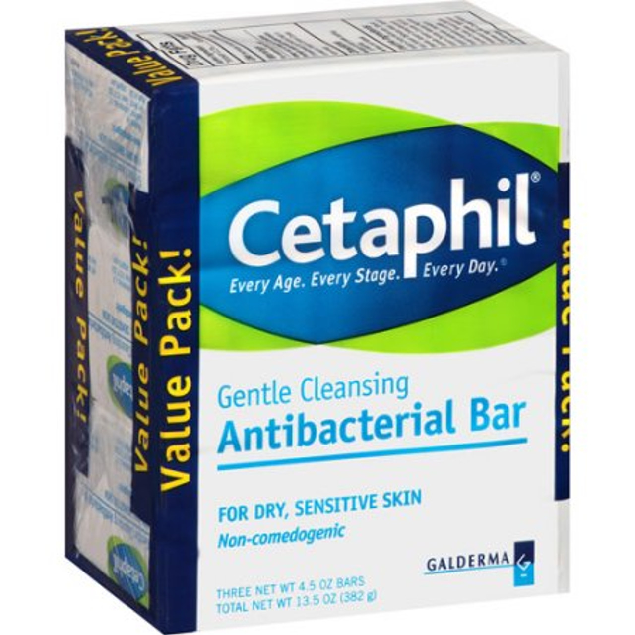 Cetaphil Antibacterial Gentle Cleansing Bar For Dry Sensitive Skin
