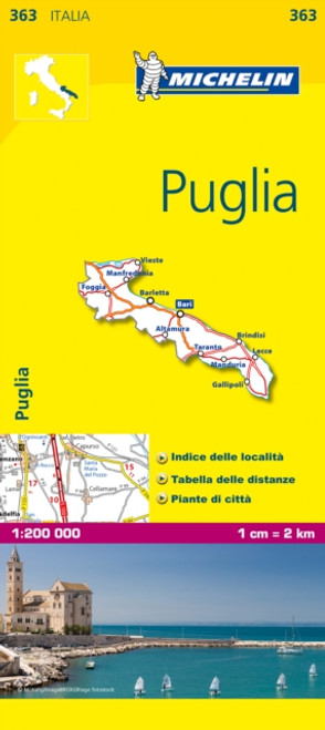 Puglia - Michelin Local Map 363 : Map