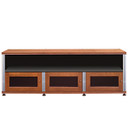 Salamander Synergy Triple 20 OC with Triple-Width Shelf  with Cherry shelves and Aluminum Posts front view