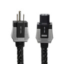 Nema Type 5-15 end and IEC C13 end of the Pangea Audio AC-14XL MkII power cable