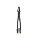 Pangea Audio Xtreme™ flexible y adapter with 1 male RCA end and 2 female RCA ends