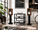 Pangea Audio Vulcan 3-Shelf Audio Rack - Black Shelves
