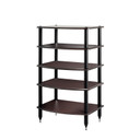 Pangea Audio Vulcan 5 Shelf Rack - Espresso with Black Posts