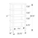 Pangea Audio Vulcan 5 Shelf Rack - Espresso with Black Posts