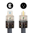 Kimber Kable PK10 ASCENT AC Power Cable with a 15 AMP end, graphics showing ends from top view